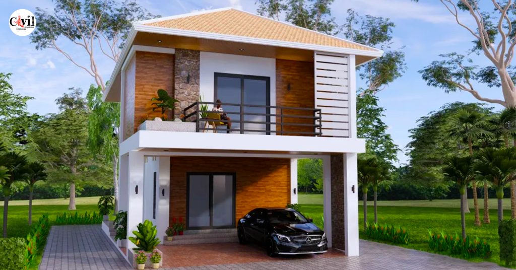 Small House Plan 6.9m×10.0m With 3Bedroom, Hip Roof | Engineering ...