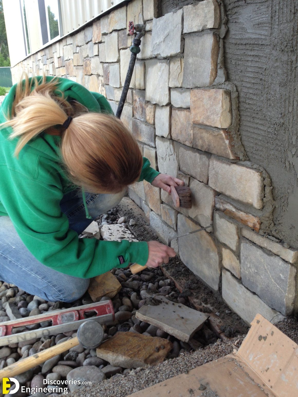 How To Install Natural Stone DIY Stone Facing Engineering Discoveries