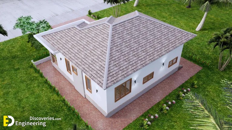 House Design Plans 90m ×90m With 3 Bedroom Hip Roof Engineering Discoveries 3306