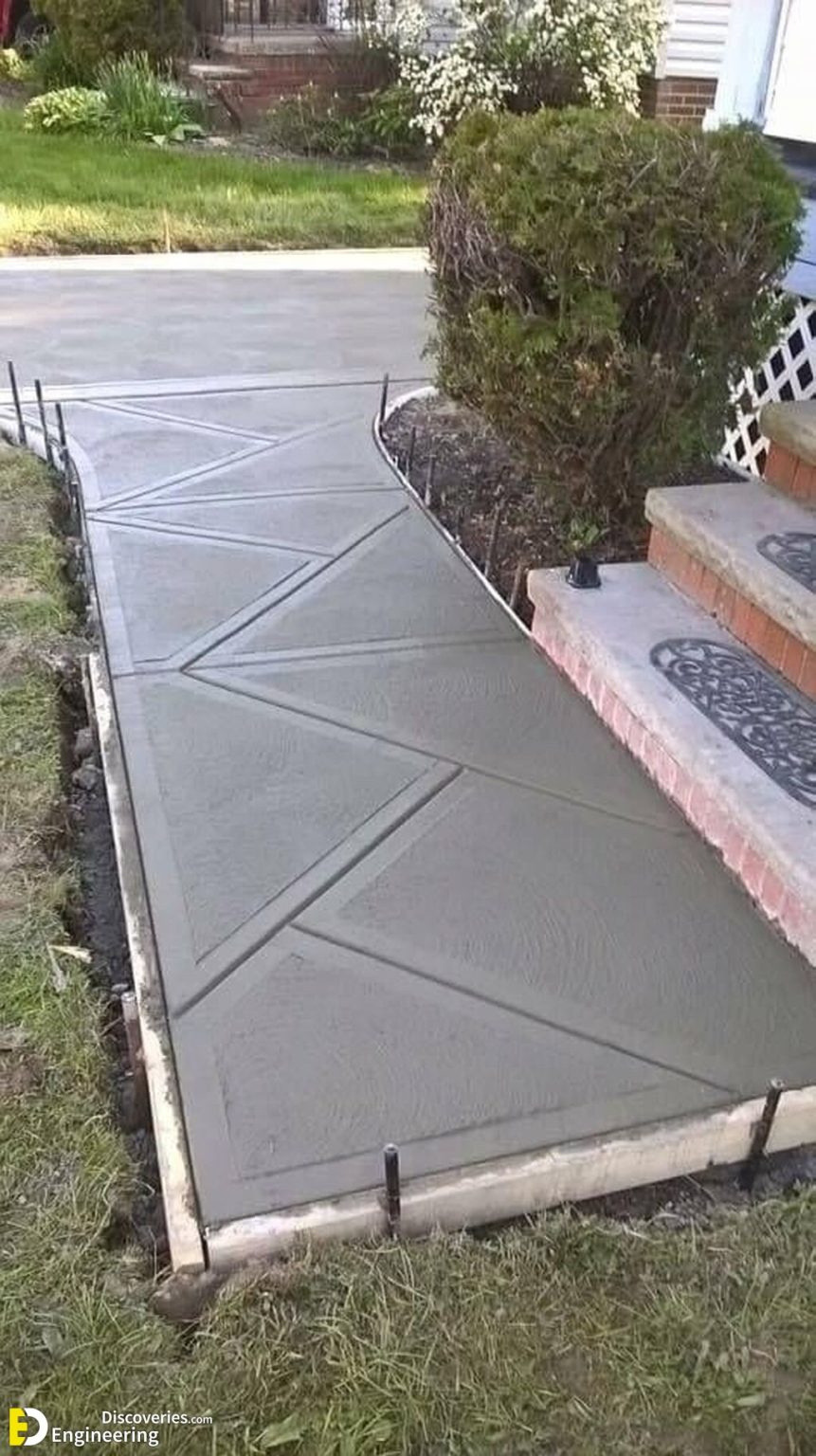 29+ Easy DIY Concrete Walkway Ideas For Your Yard! – Engineering ...