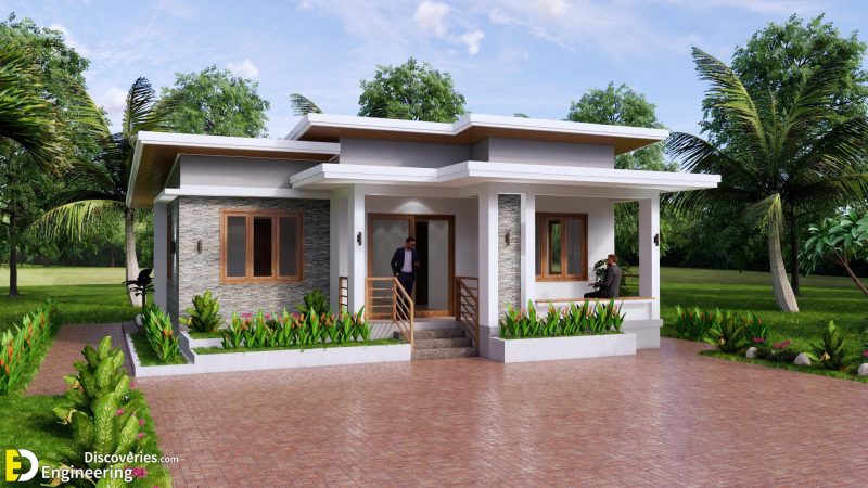 Modern Small House Design Plans 9.0m x 9.0m With 3 Bedroom - Shed Roof ...