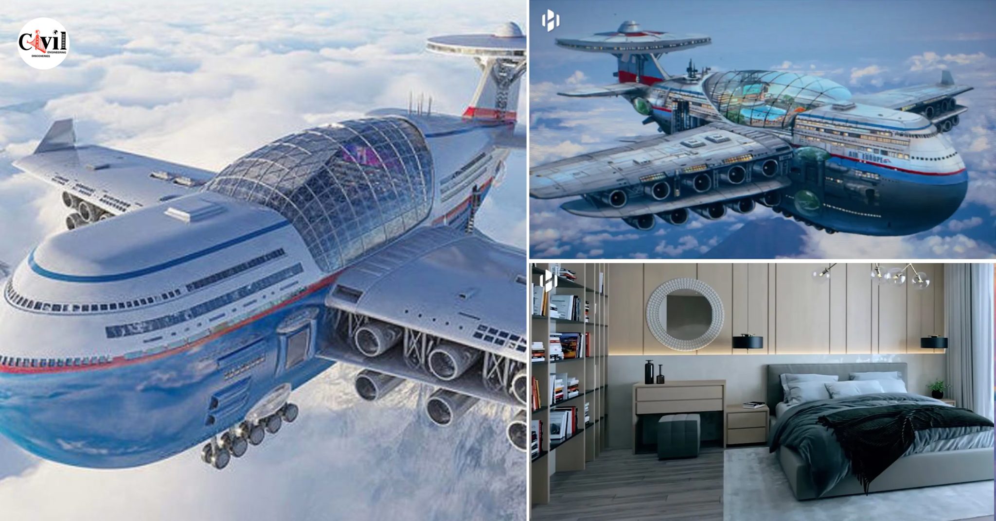 Giant NuclearPowered 'Flying Hotel' With GYM & Swimming Pool To Carry