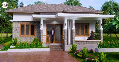 House Design Plans 9.0m ×9.0m With 3 Bedroom - Hip Roof | Engineering ...