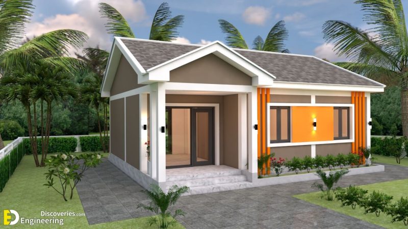 House Design Plans 9.0m×7.0m With 2 Bedrooms Gable Roof - Full Plans ...