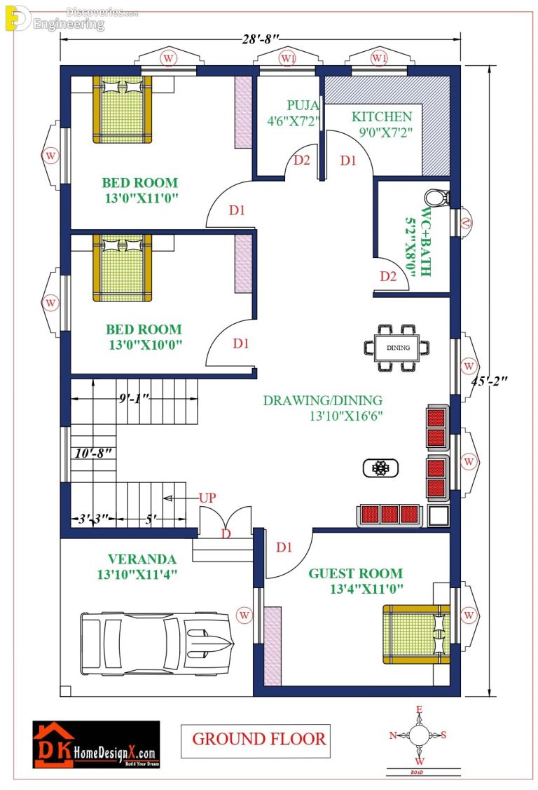 34+ Stunning 2D House Plans for A Variety Of Locations! | Engineering ...