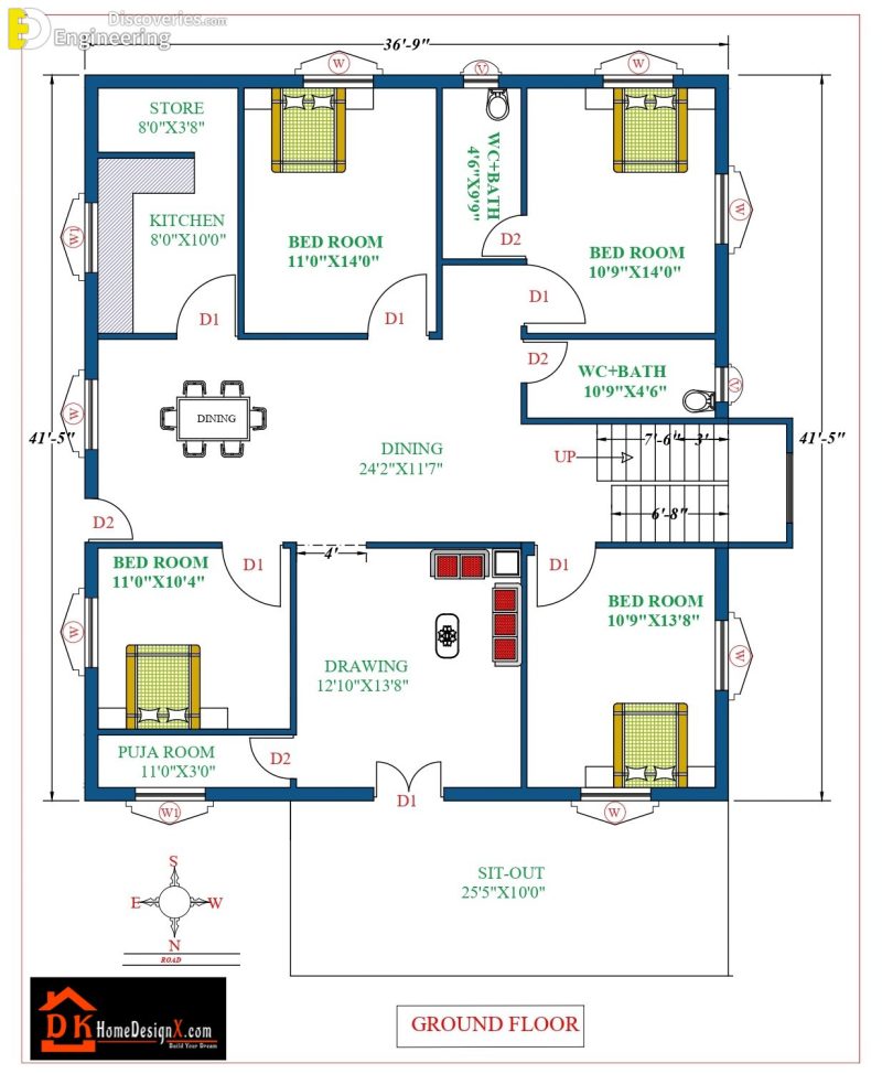 34+ Stunning 2D House Plans for A Variety Of Locations! | Engineering ...