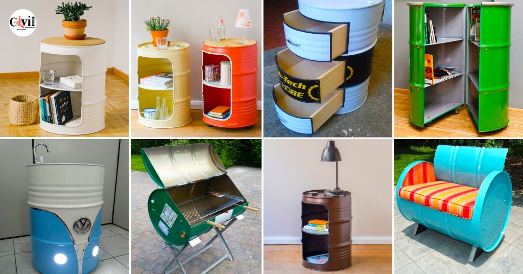33 Ways To Upcycle Oil Drums Into Attractive Furniture Engineering Discoveries 33 Ways To