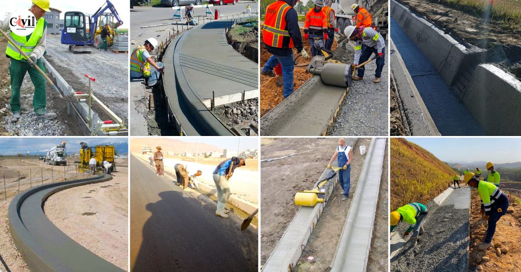 28+ Photos Of Concrete Curbs And Gutters Under Construction