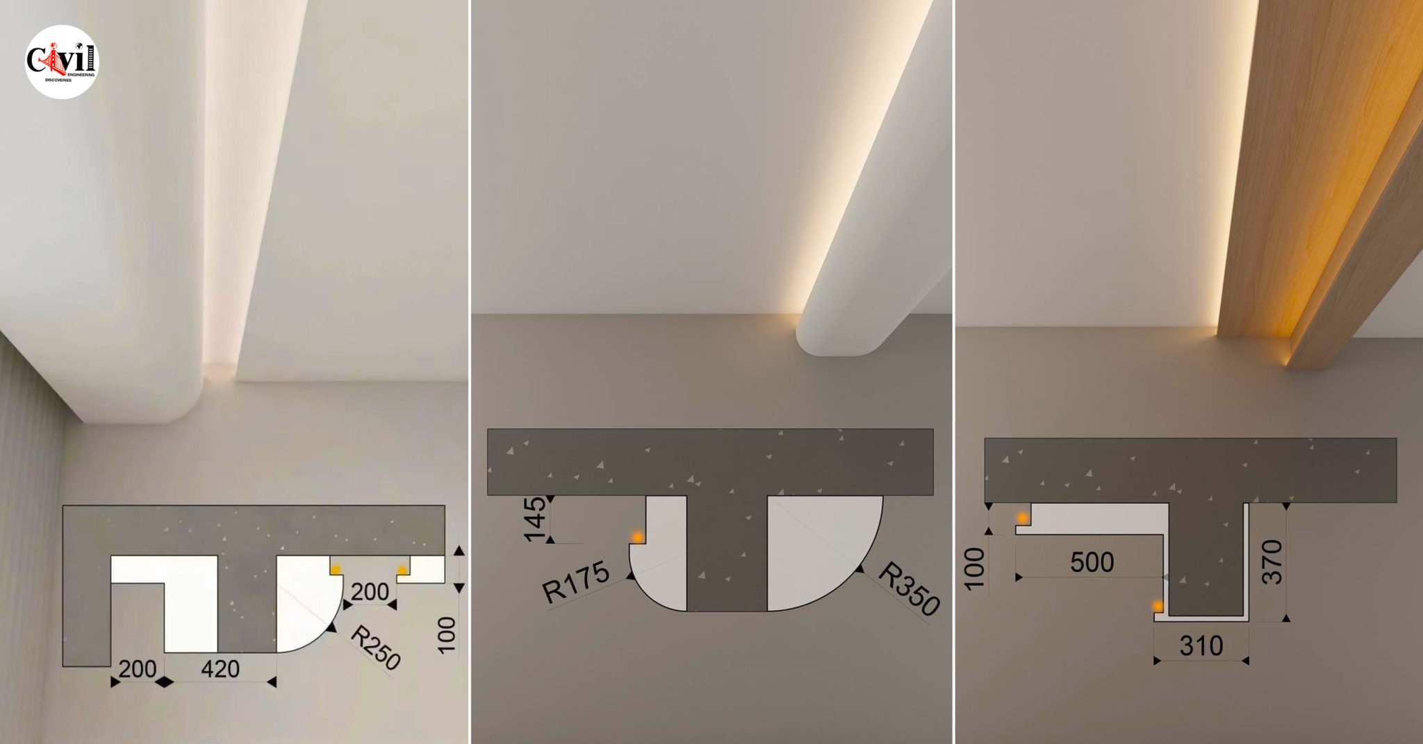 How To Install Led Ceiling Profile And Treating Corners In Ceilings In ...