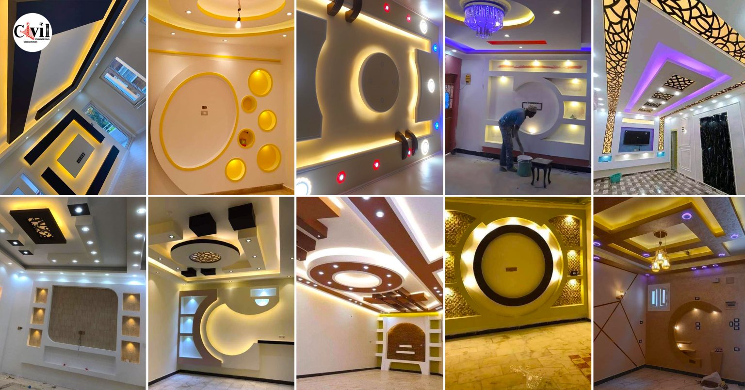 Stunning Gypsum Board TV Wall Unit Decor Ideas