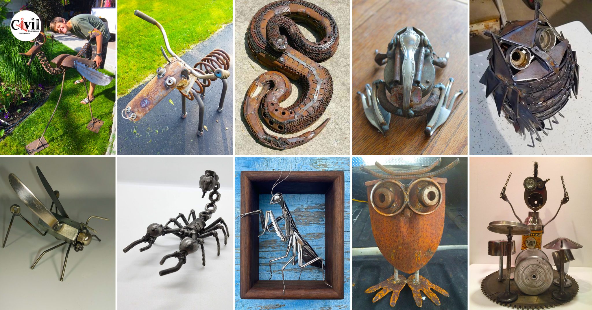 Flawless Sculptures Made From Scrap Metal