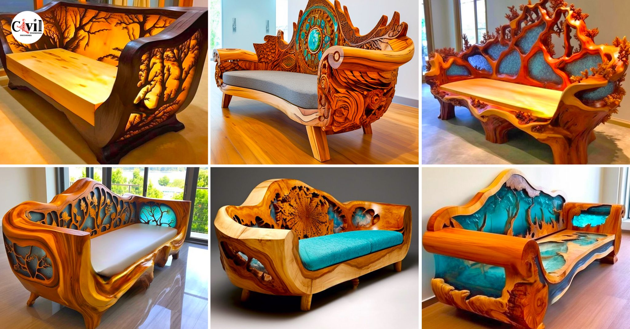 These Stunning Wood & Epoxy Sofas Are Handmade Treasures For The Modern