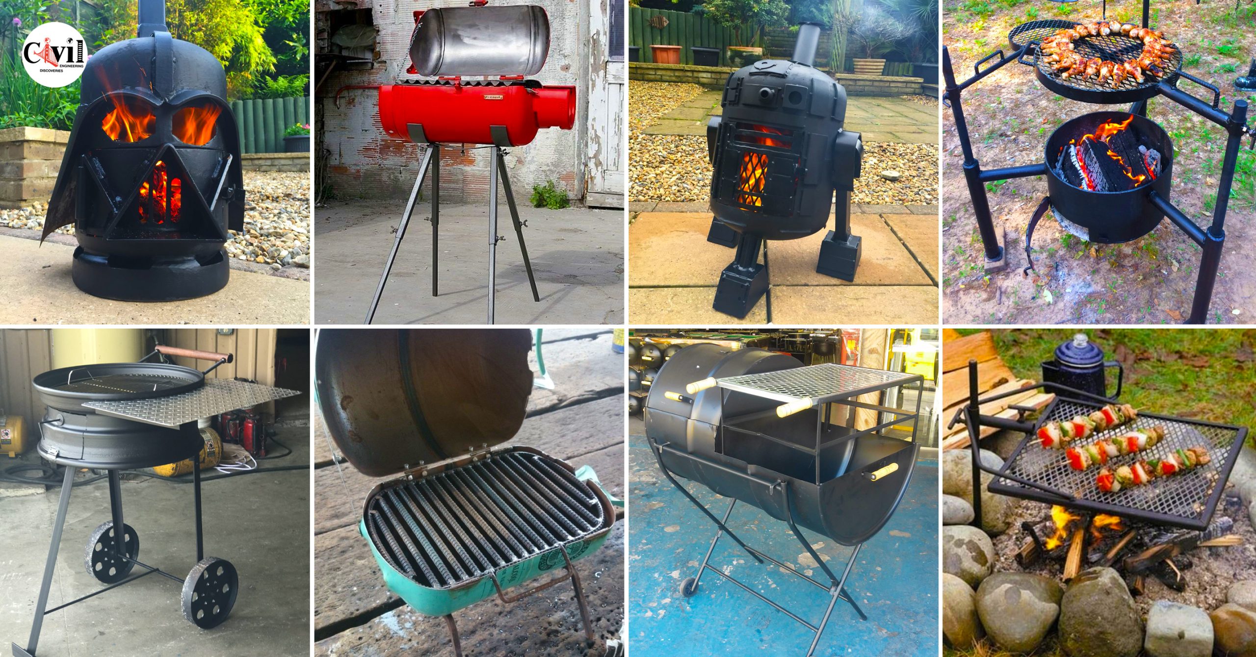 How to make a BBQ grill with iron drums 