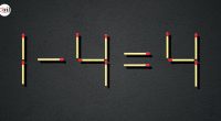 Turn The Wrong Equation Into Correct | Matchstick Puzzle 1 - 4 = 4